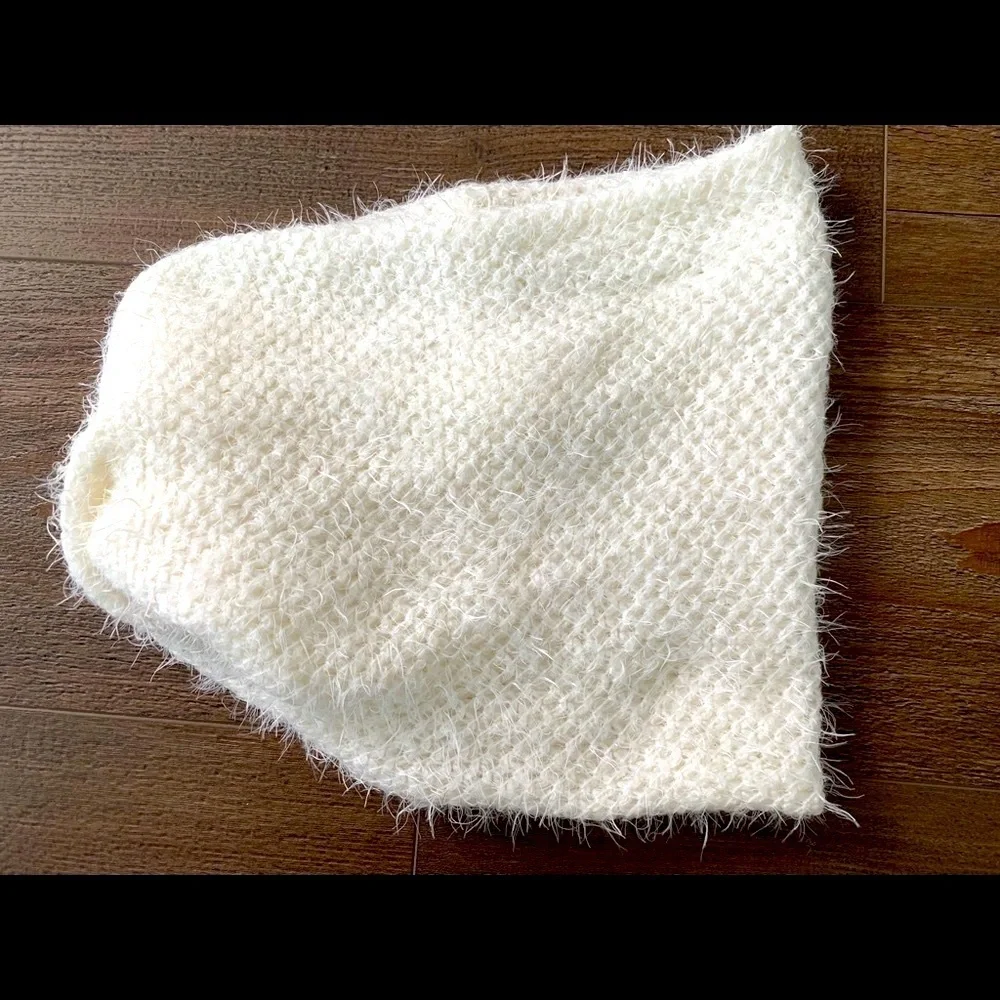 Cozy Cream Knit Infinity Scarf